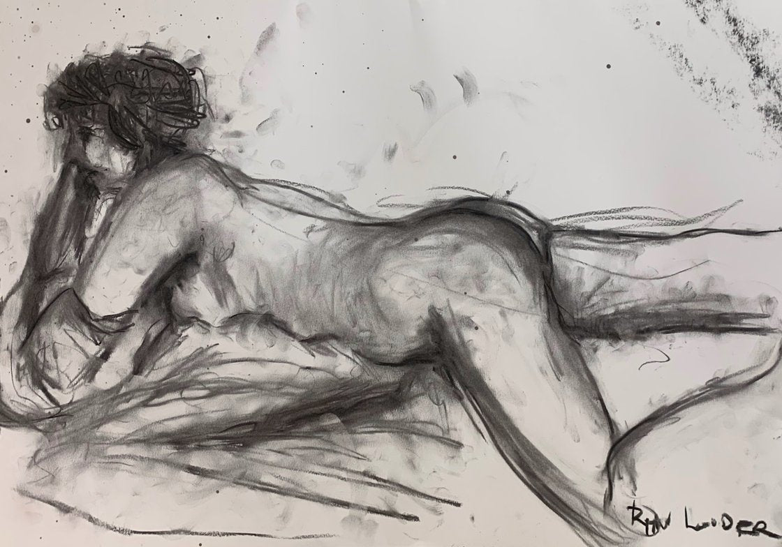 A painting titled 'Figure Study of Emilia 2 by Ryan Louder' by Ryan Louder