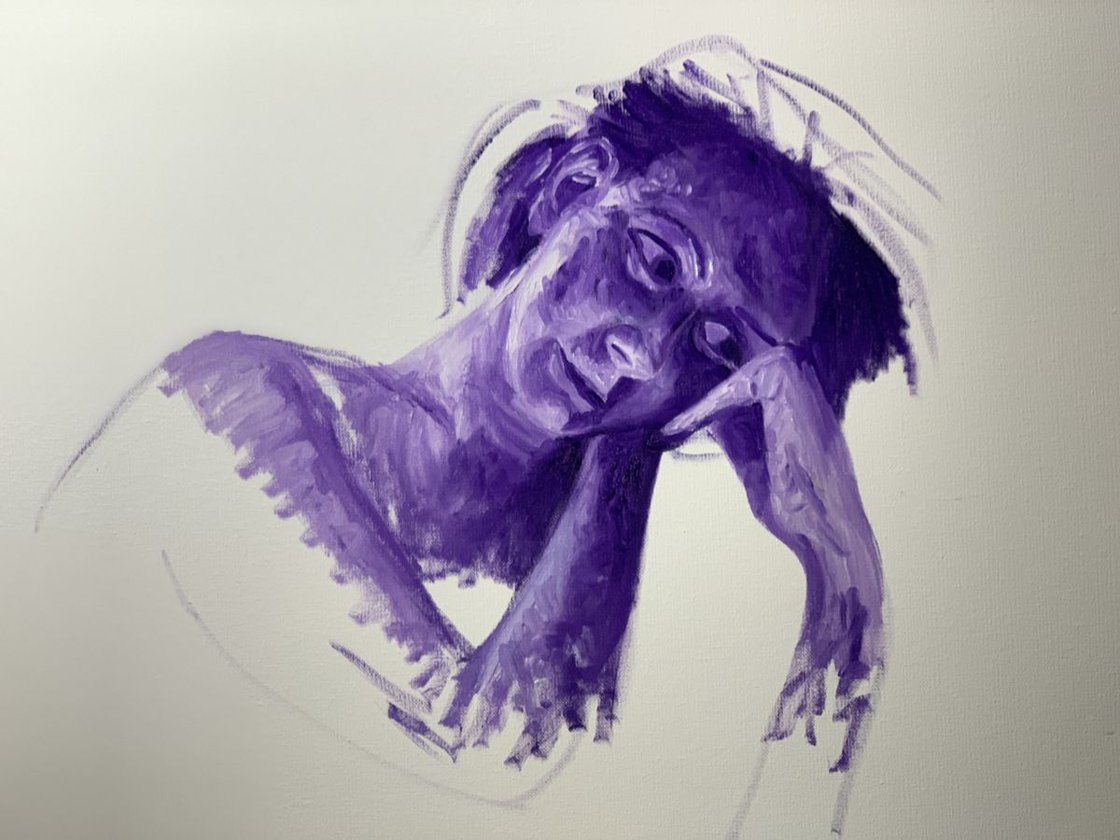 A painting titled 'Awake and Day Dreaming by Ryan Louder' by Ryan Louder