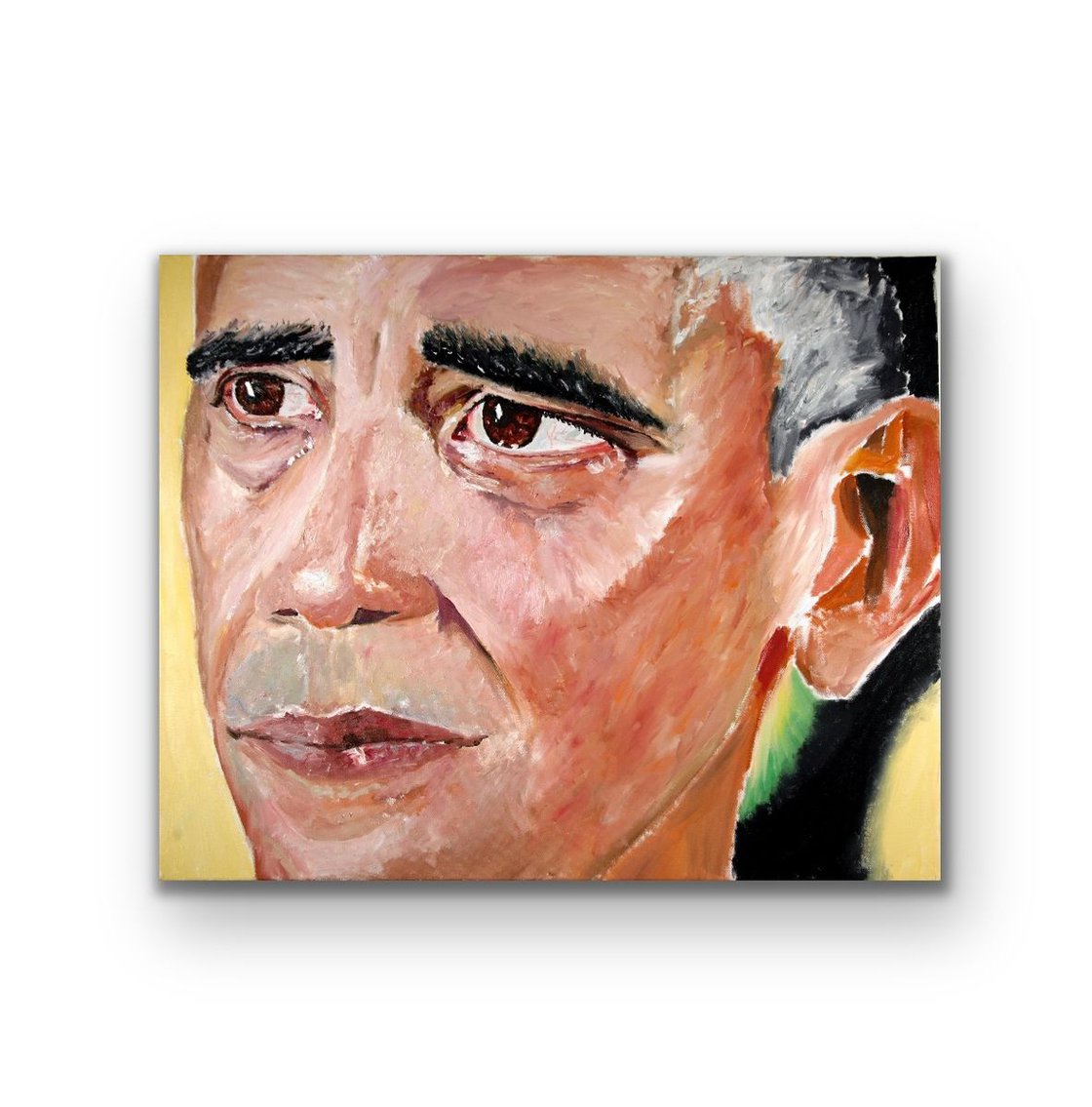 A painting titled 'Obama by Ryan Louder' by Ryan Louder