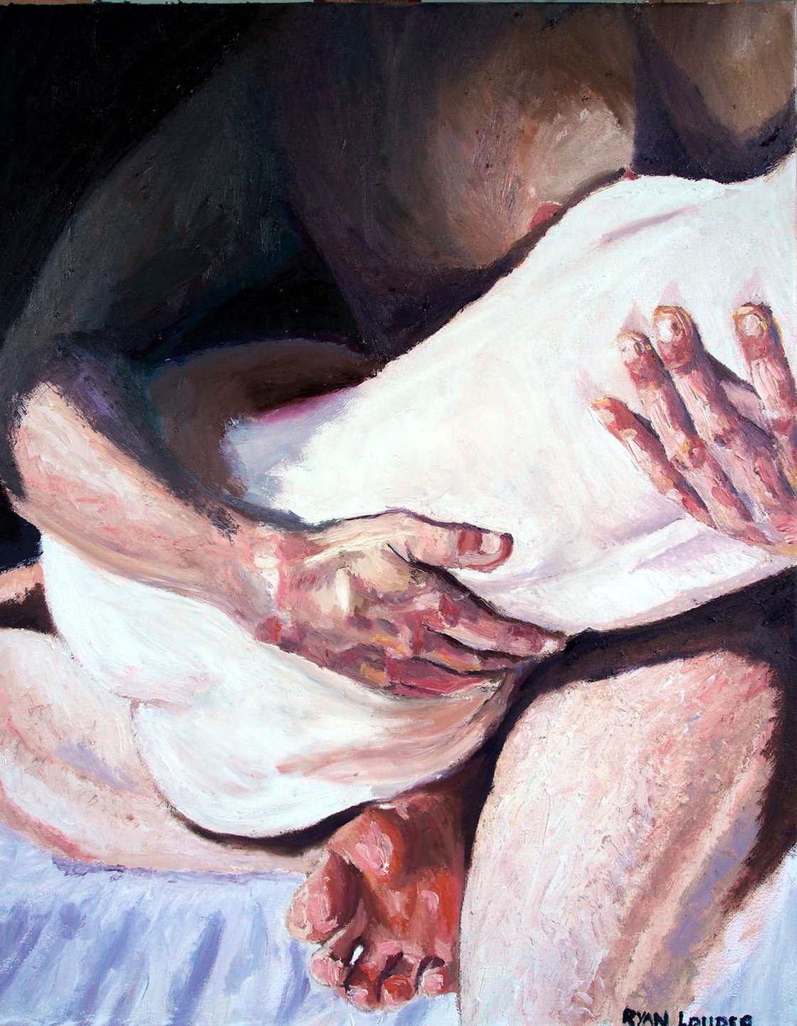 A painting titled 'Figure Studies by Ryan Louder' by Ryan Louder