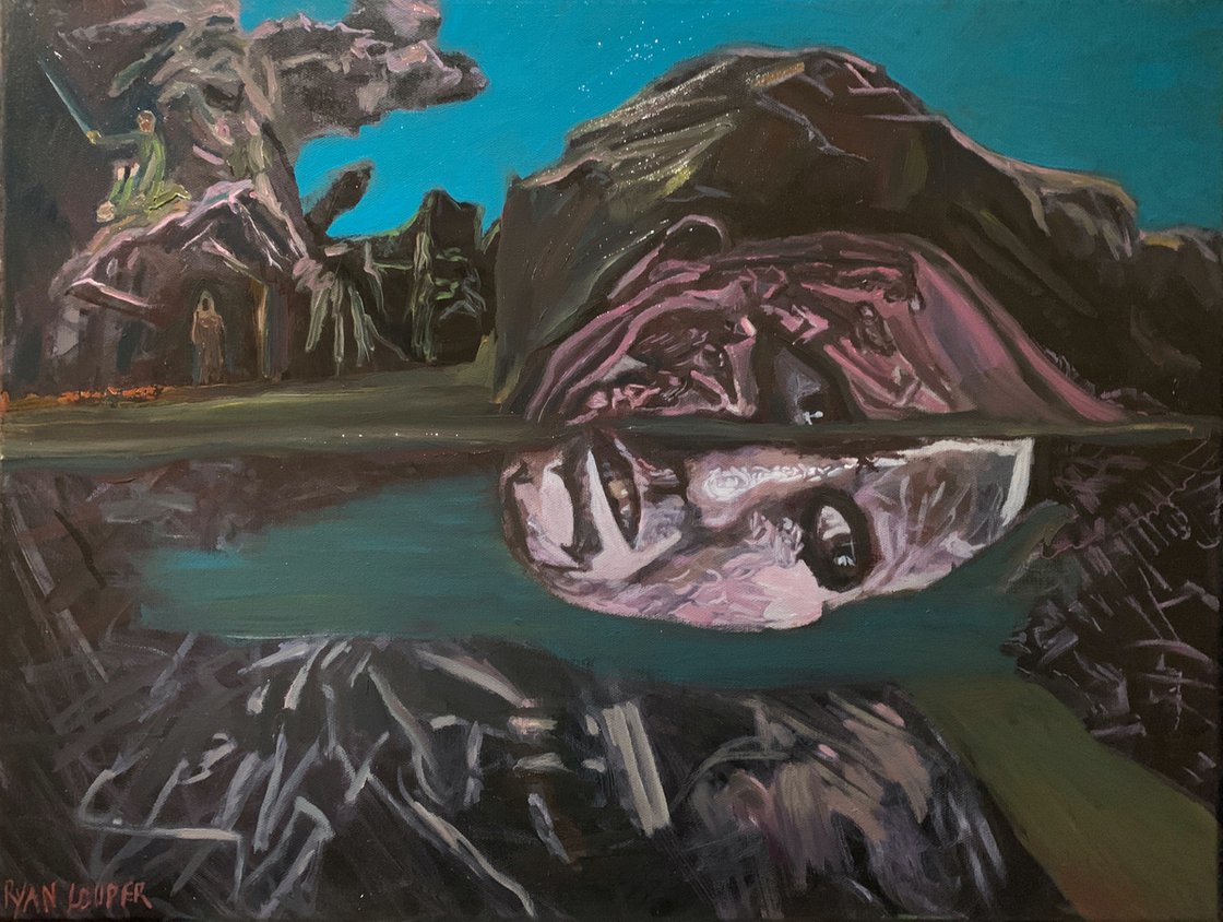 A painting titled 'Reflection by Ryan Louder' by Ryan Louder