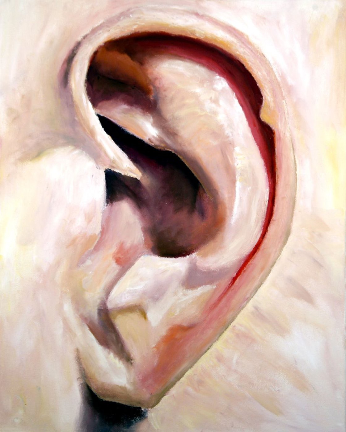A painting titled 'Ear by Ryan Louder' by Ryan Louder