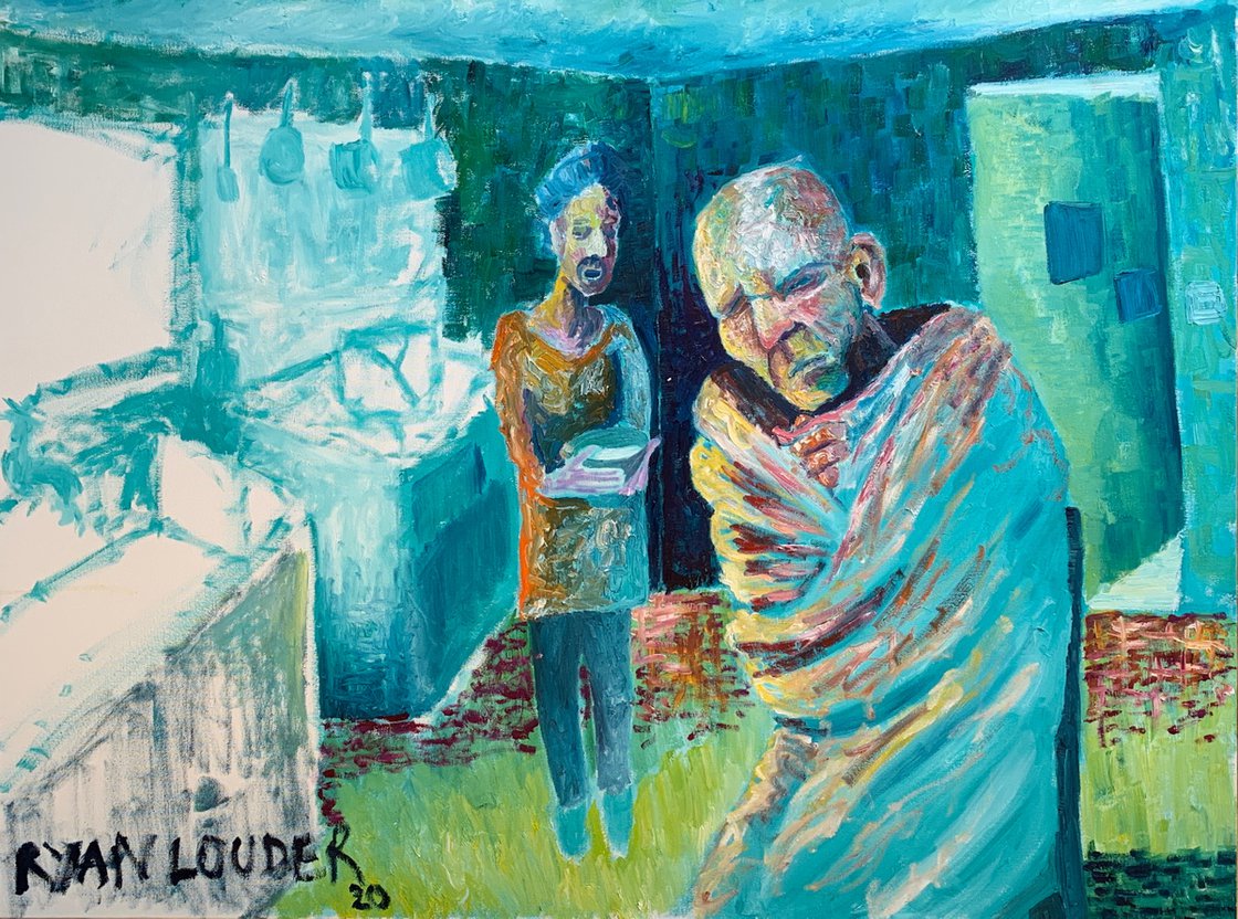 A painting titled 'Bowl of Soup by Ryan Louder' by Ryan Louder