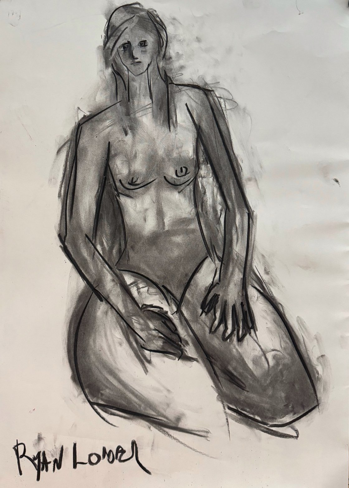A painting titled 'Figure Study of Zomer 1 by Ryan Louder' by Ryan Louder