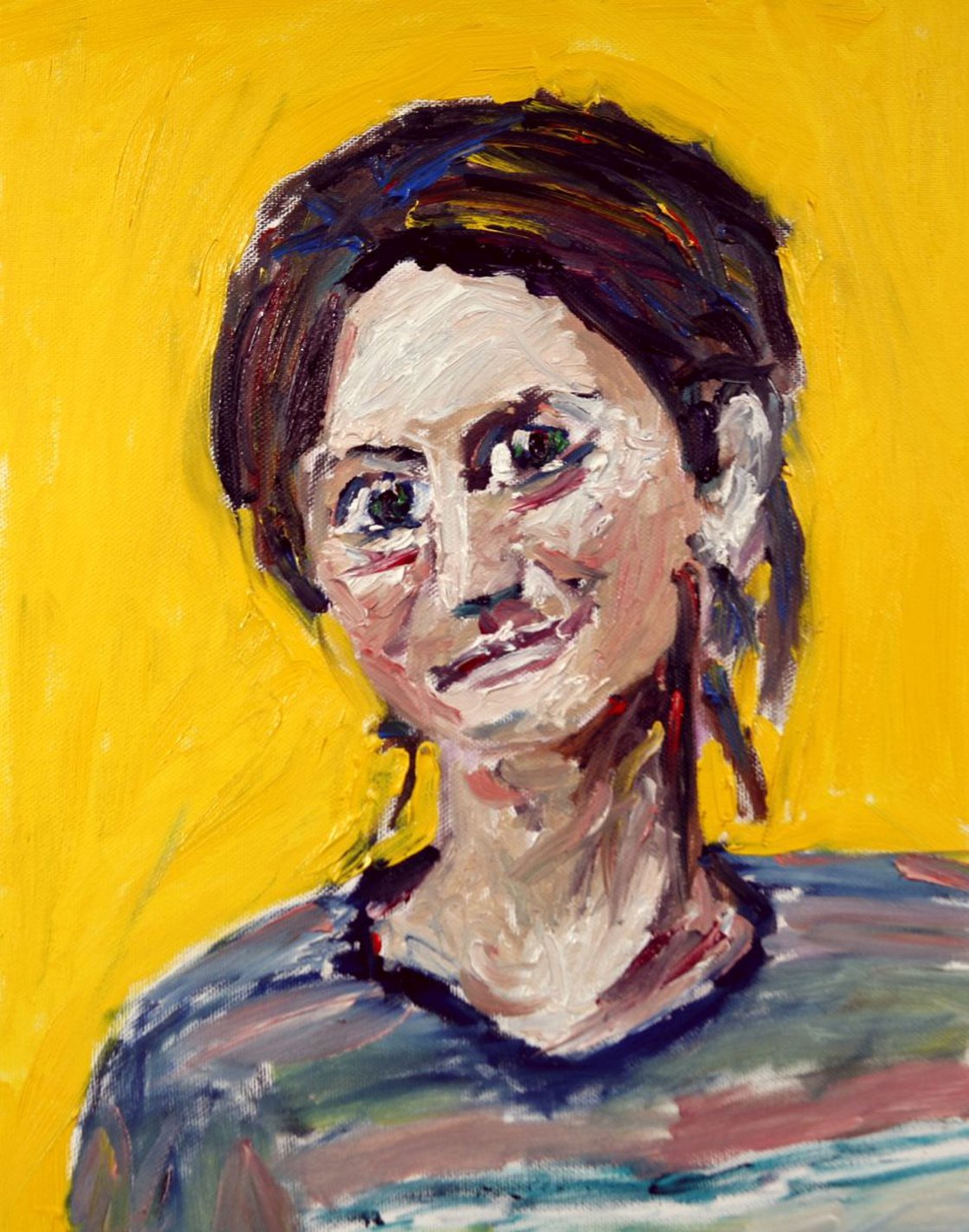 A painting titled 'Bemused With A Yellow Glow by Ryan Louder' by Ryan Louder