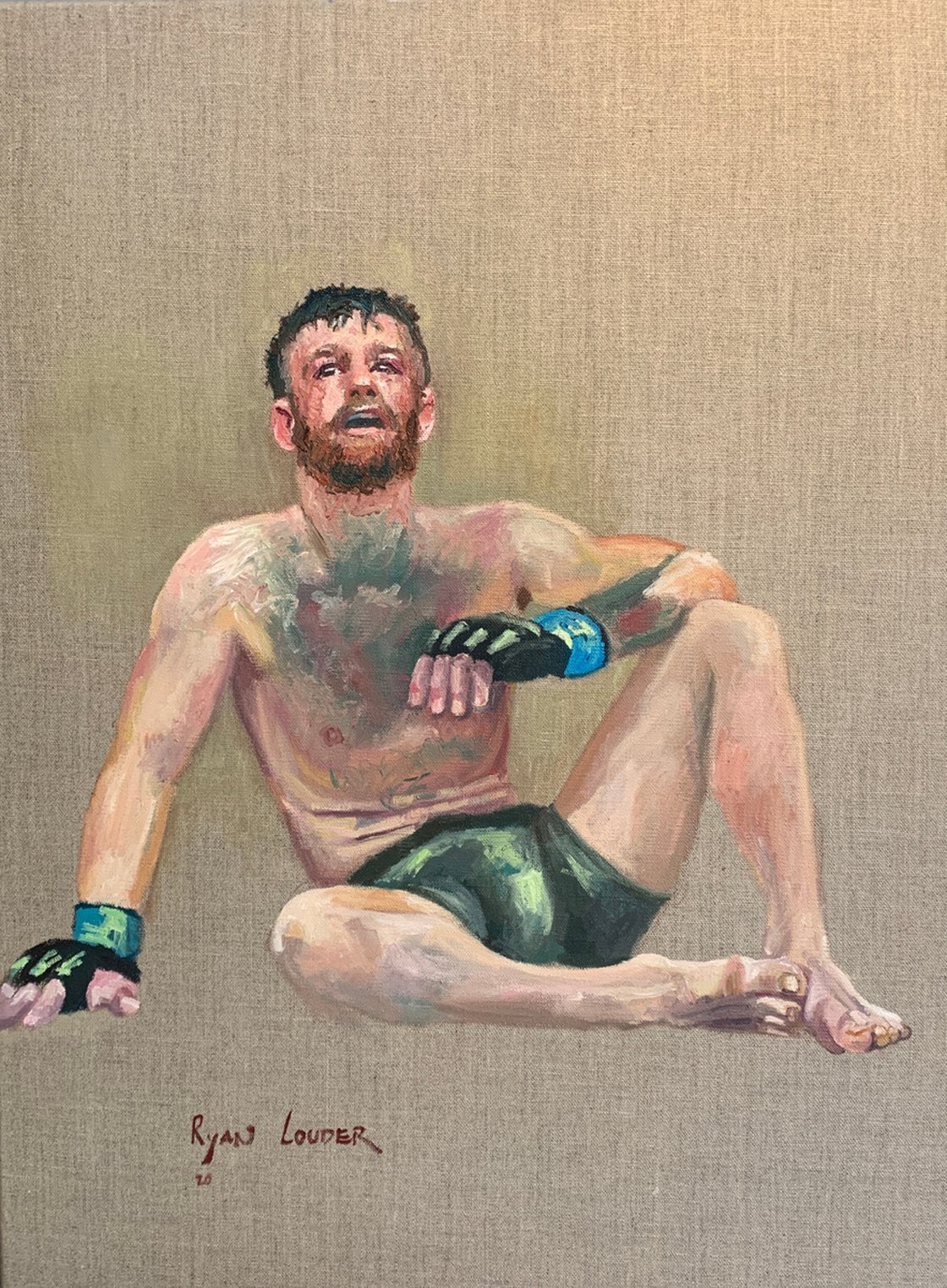 A painting titled 'Conor McGregor by Ryan Louder' by Ryan Louder