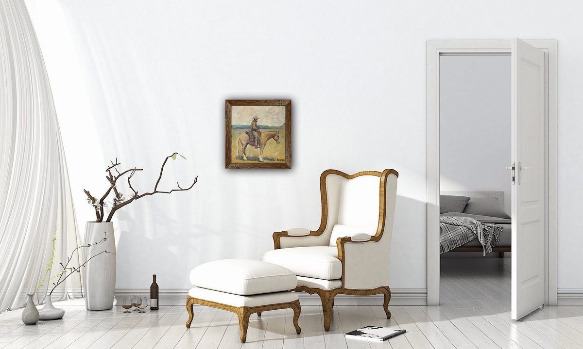 Cowboy And Horse - in-context-home