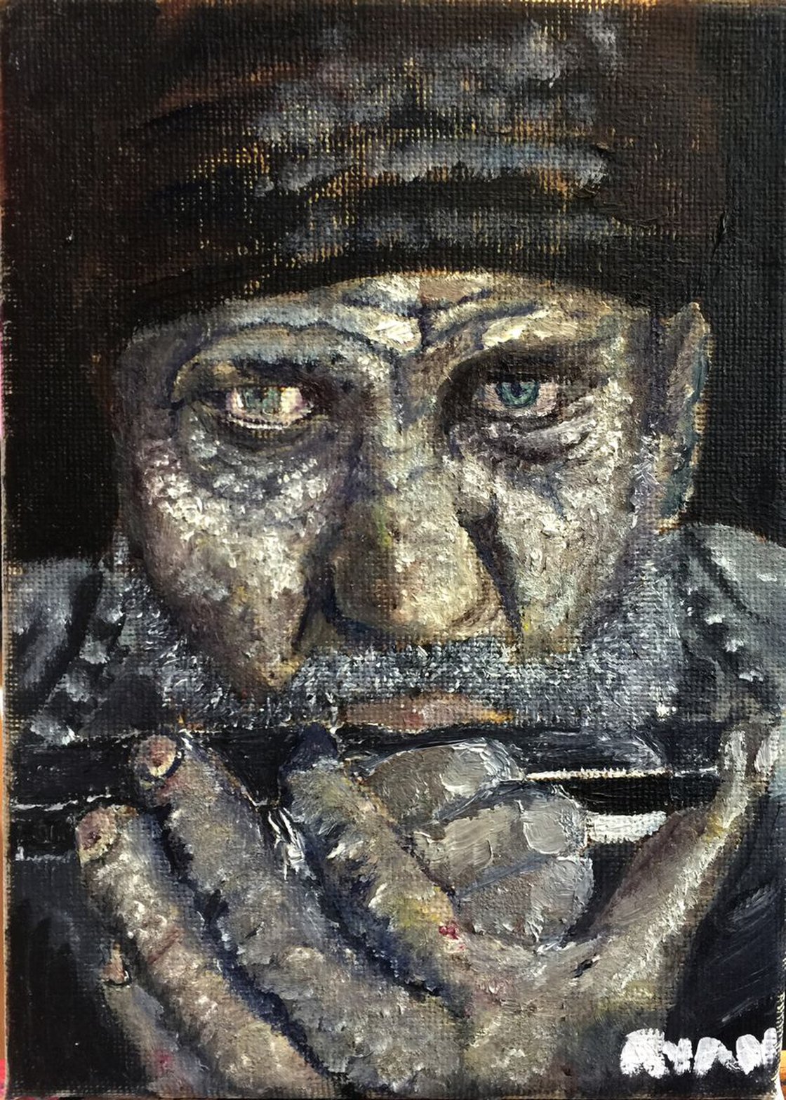 Lost In The Music 7x5 Oil On Canvas by Ryan Louder - Stretched Canvas Art Print - Hahnemühle German Etching Fine Art Print