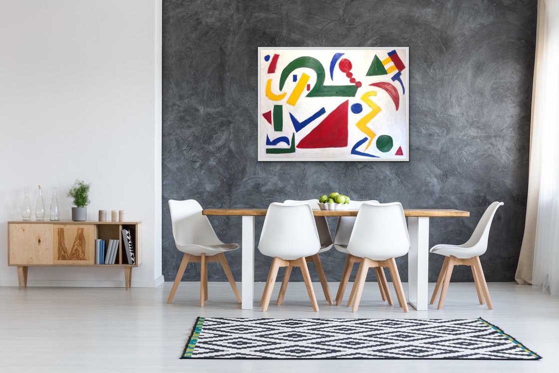 A painting titled 'Large Abstract by Ryan Louder' by Ryan Louder