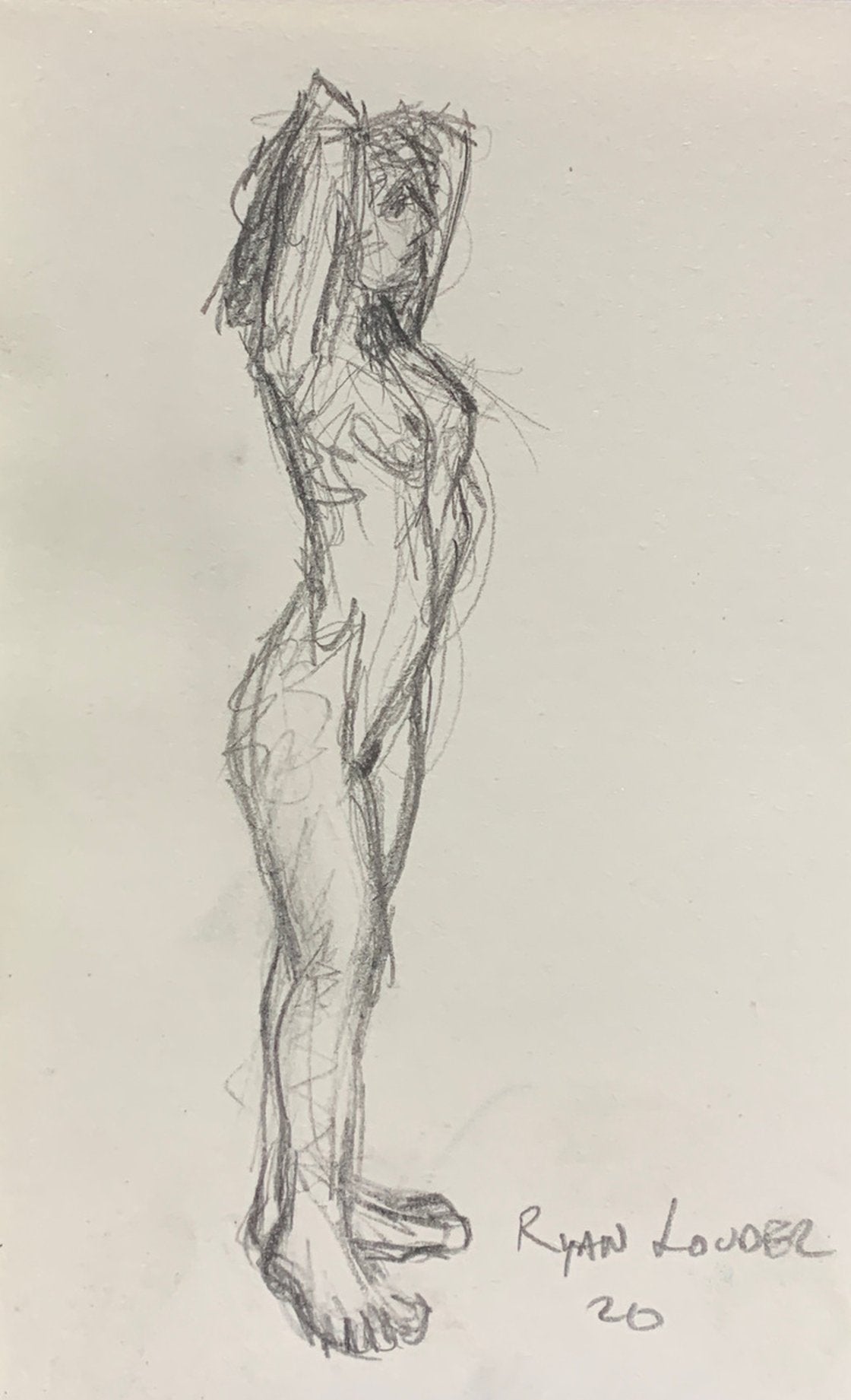 A painting titled 'Figure Study Drawing 4 by Ryan Louder' by Ryan Louder