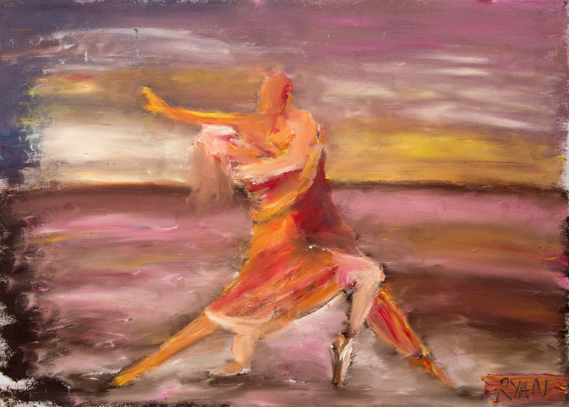 A painting titled 'Dance by Ryan Louder' by Ryan Louder