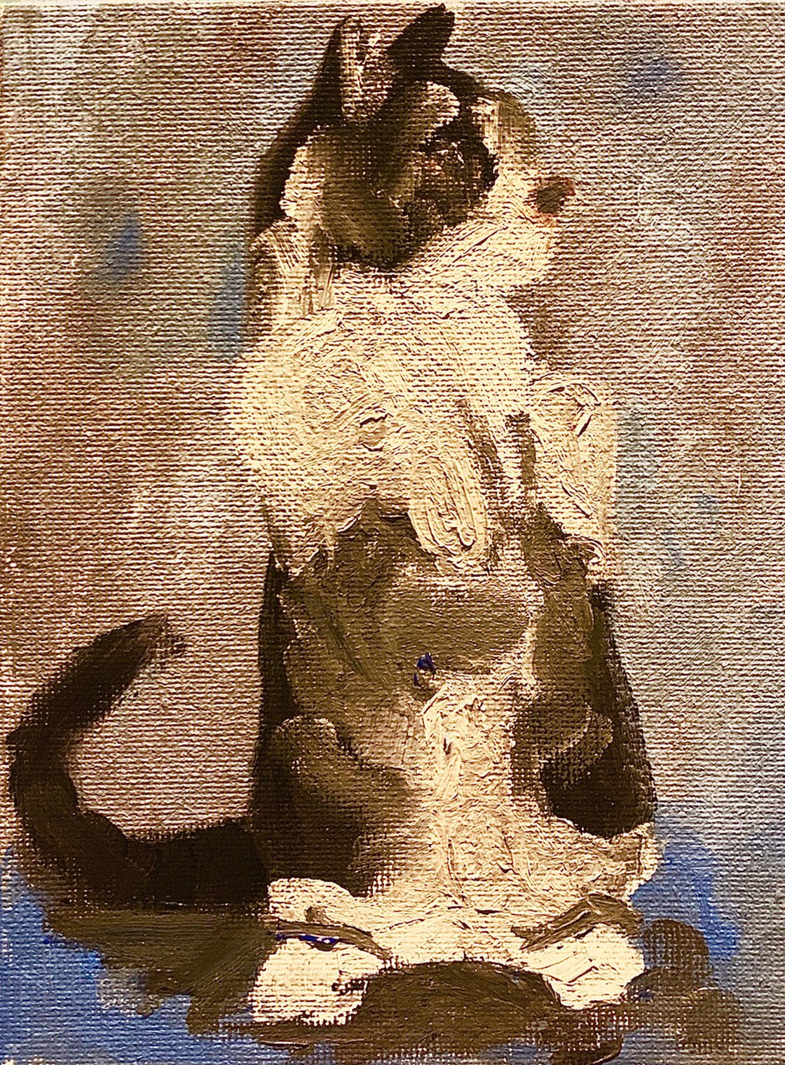 A painting titled 'Cat On Two Legs by Ryan Louder' by Ryan Louder