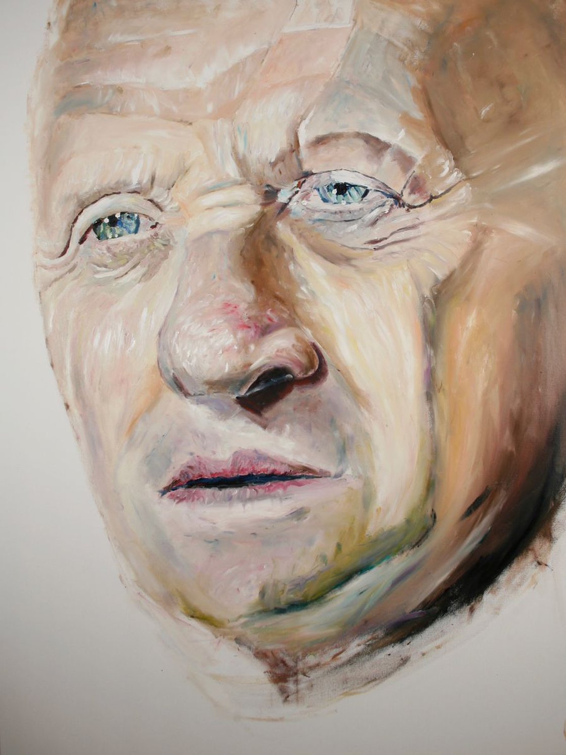 A painting titled 'Anthony Hopkins Portrait by Ryan Louder' by Ryan Louder