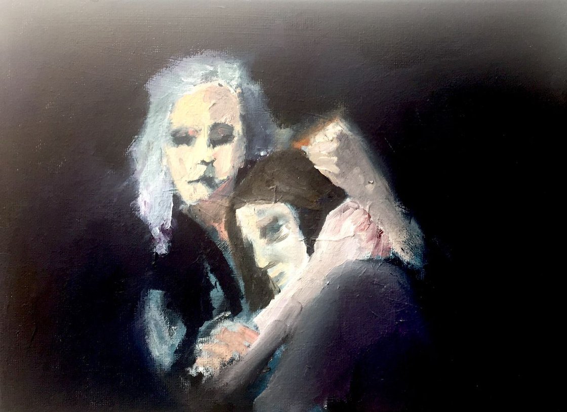 A painting titled 'Better Off Without Him by Ryan Louder' by Ryan Louder