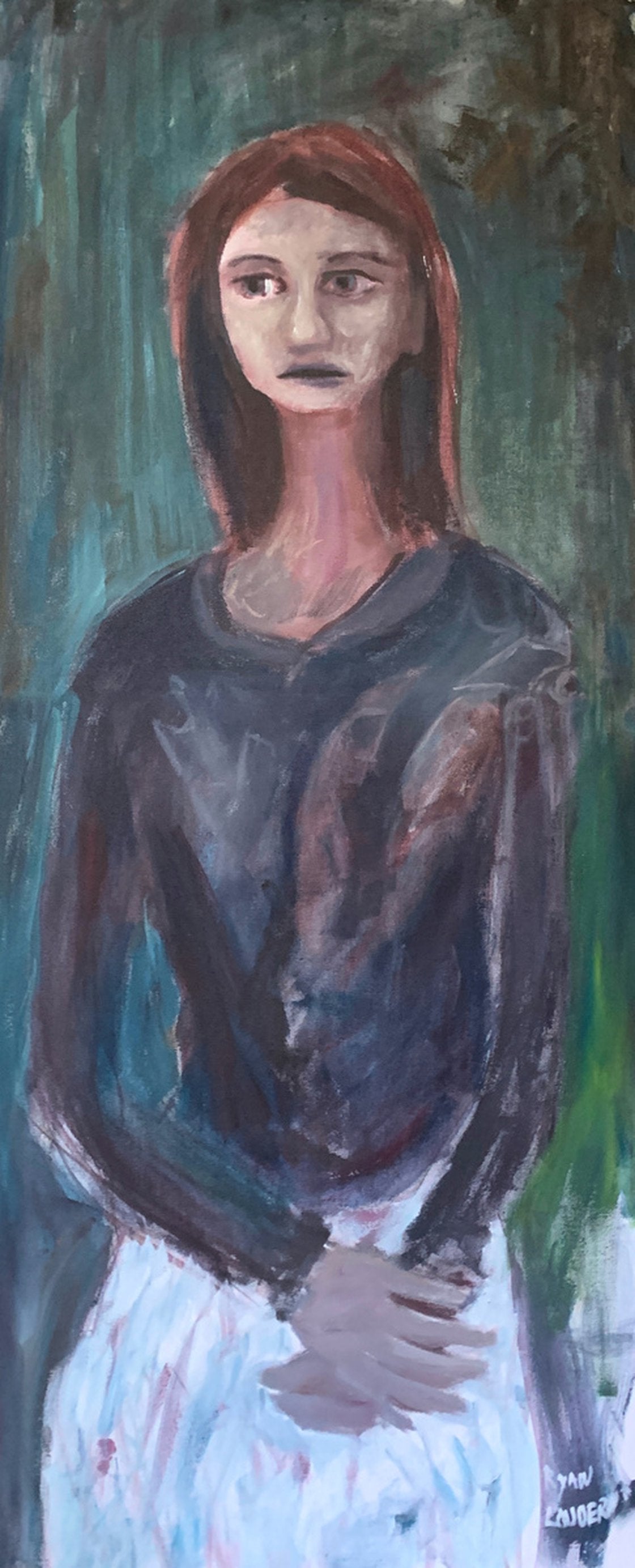 A painting titled 'Portrait Of Katrina by Ryan Louder' by Ryan Louder