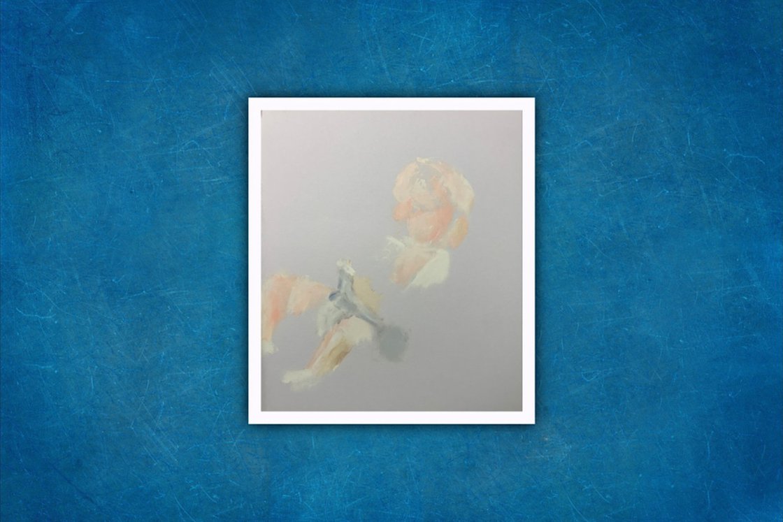 A painting titled 'Baby Sleeping study by Ryan Louder' by Ryan Louder
