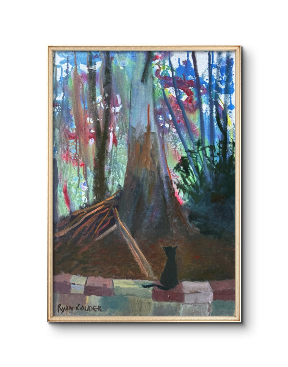 Cat By The Eucalyptus Tree - in-context-home
