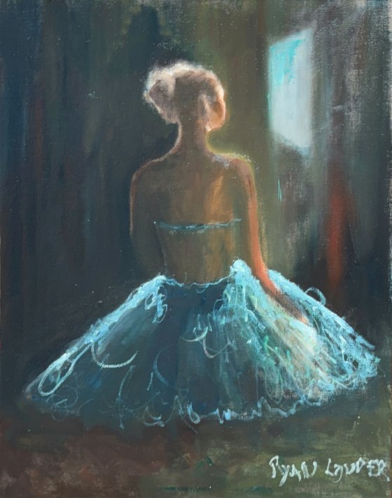 A painting titled 'Ballet Dress Rehearsal by Ryan Louder' by Artworks by Ryan Louder