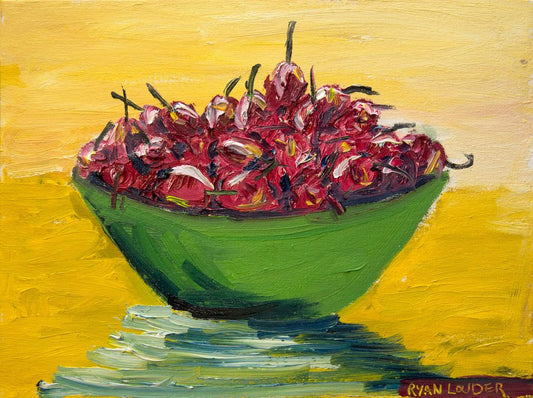 A painting titled 'Cherry by Ryan  Louder' by Ryan Louder