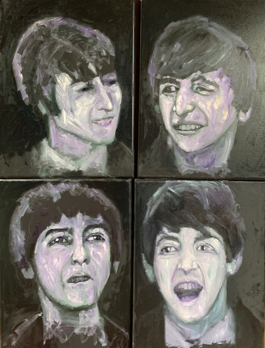 A painting titled 'The Fab Four by Ryan  Louder' by Ryan Louder
