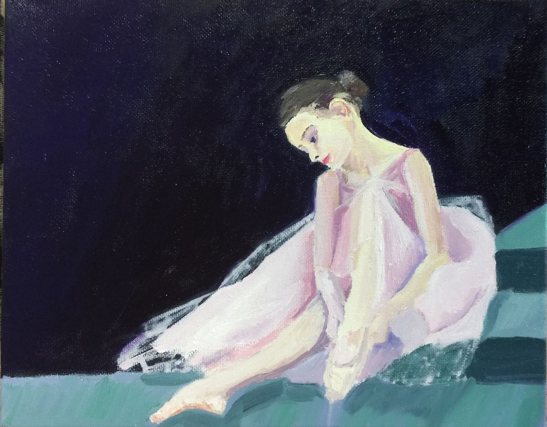 Ballerina 8x10 Oil On Canvas by Ryan Louder - Stretched Canvas Art Print