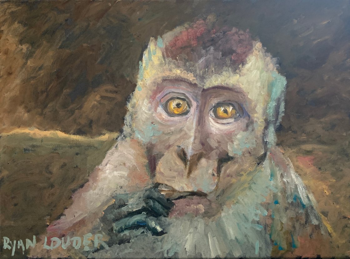 A painting titled 'don’t forget to brush your teeth by Ryan  Louder' by Ryan Louder