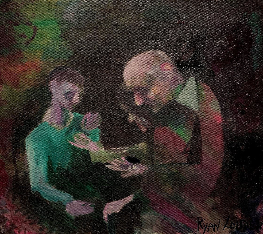 A painting titled 'Cyber Crime by Ryan  Louder' by Ryan Louder