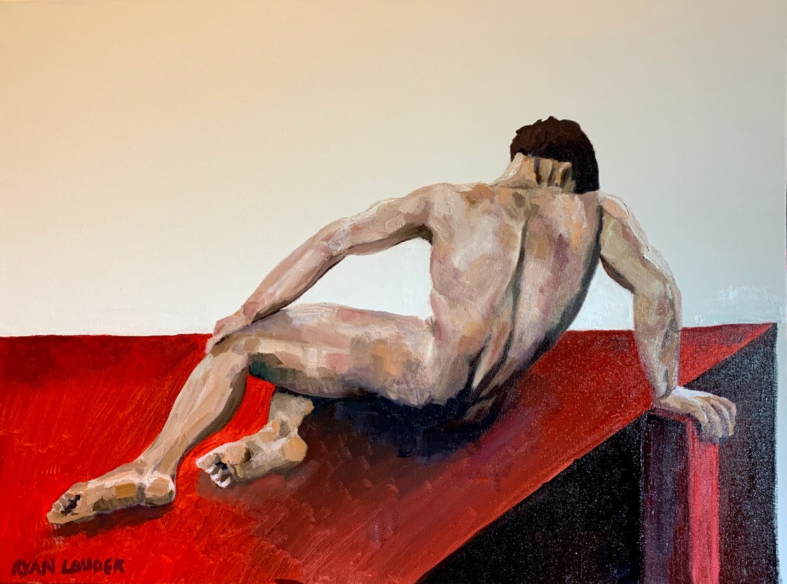 Male Nude - One More Reason To Get Back Up by Ryan  Louder - Sold