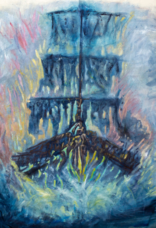 A painting titled 'Ghost Ship' by London Paintings
