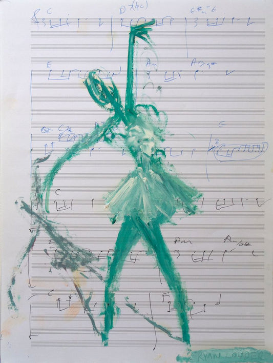 A painting titled 'Ballet Notes Series no.4 by Ryan  Louder' by Ryan Louder
