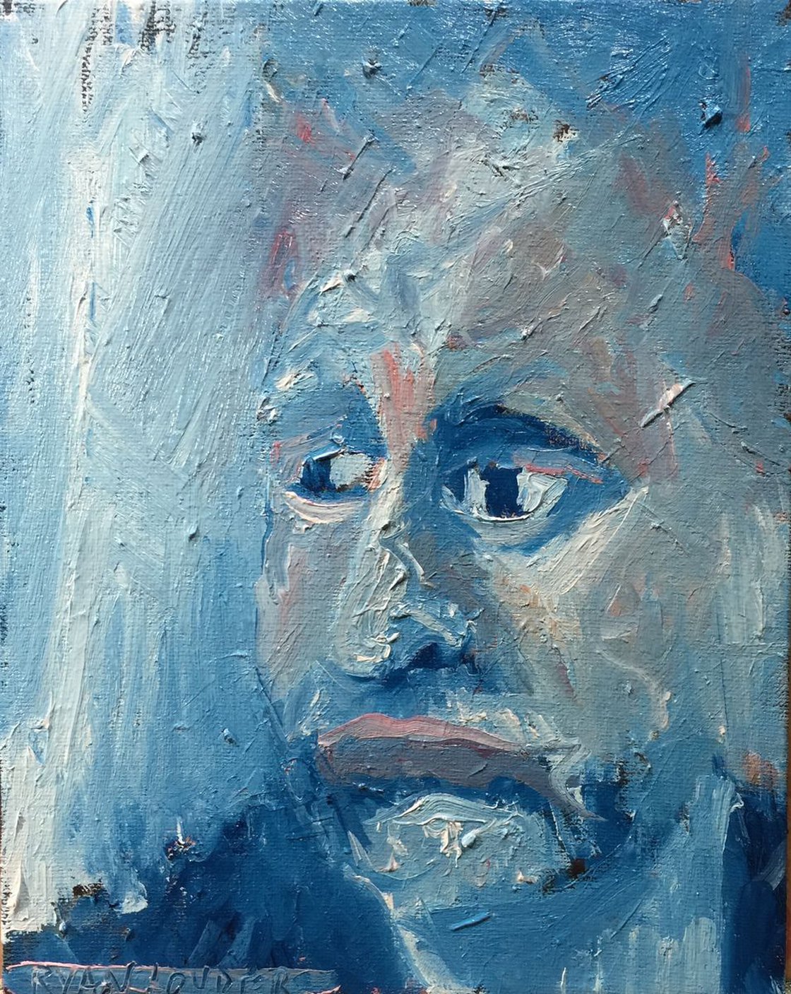 Grumpy Face 9x12 by Ryan Louder - Hahnemühle German Etching Fine Art Print