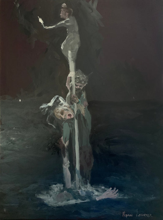 A painting titled 'As The Flare Runs Out by Ryan  Louder' by Ryan Louder