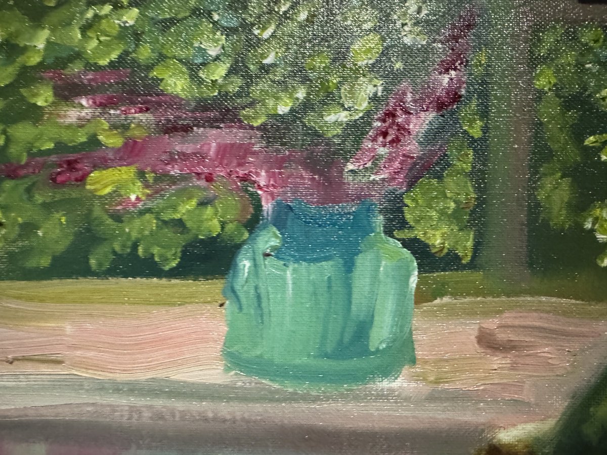 Piano And Blue Vase - close-up-artwork
