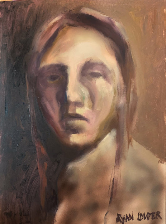 A painting titled 'Driven From His Home by Ryan  Louder' by Ryan Louder