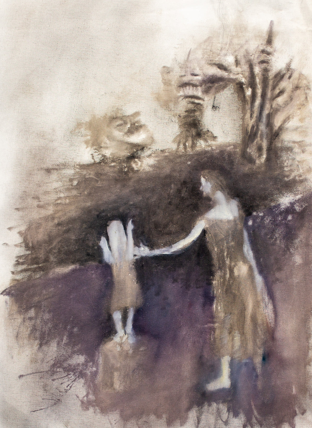 A painting titled 'Are They Friendly?' by London Paintings