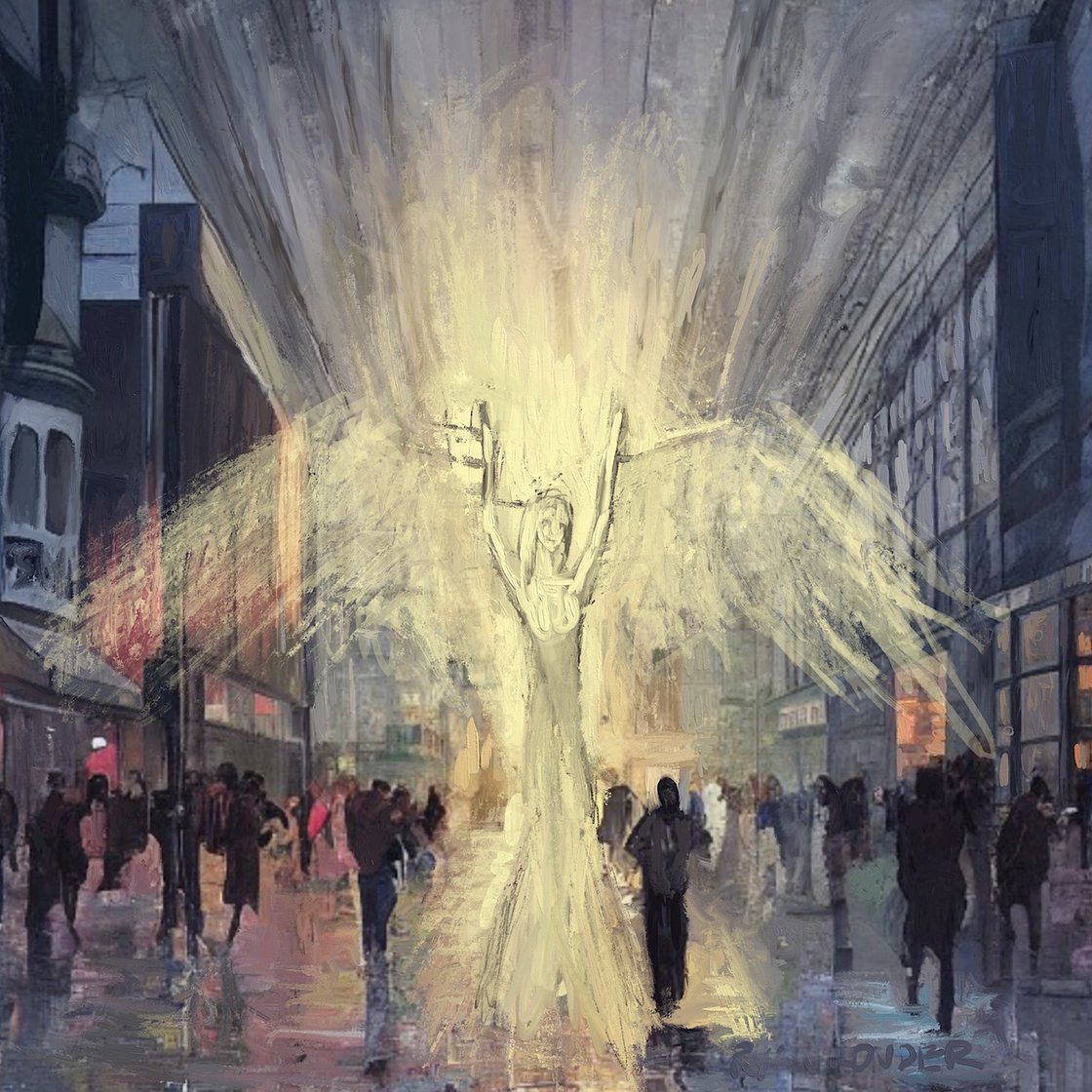 A painting titled 'City of Angels by Ryan  Louder' by Ryan Louder