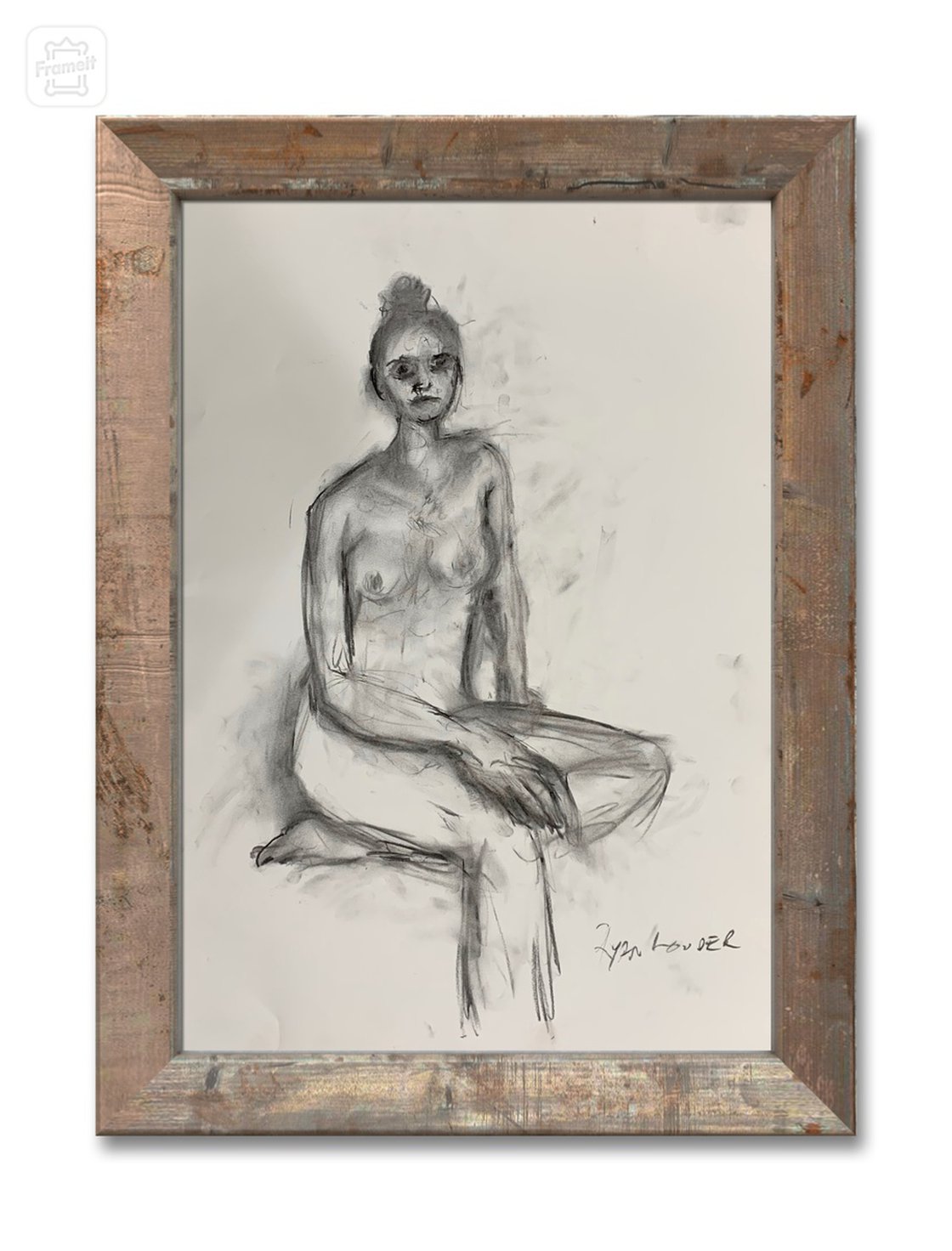 A painting titled 'Figure Study of Sandra 3 by Ryan  Louder' by Ryan Louder