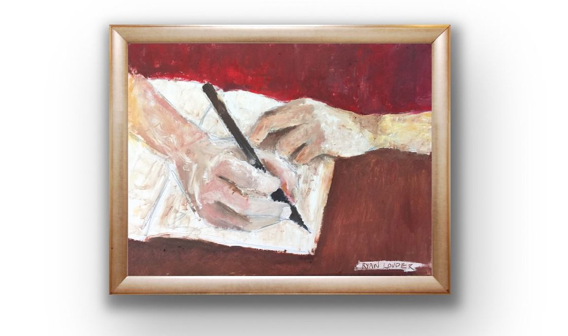 Writing The First Word Is Always The Hardest by Ryan Louder - Hahnemühle German Etching Fine Art Print