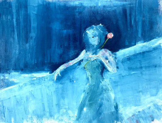 A painting titled 'Falling In Love On A Bridge by Ryan  Louder' by Ryan Louder