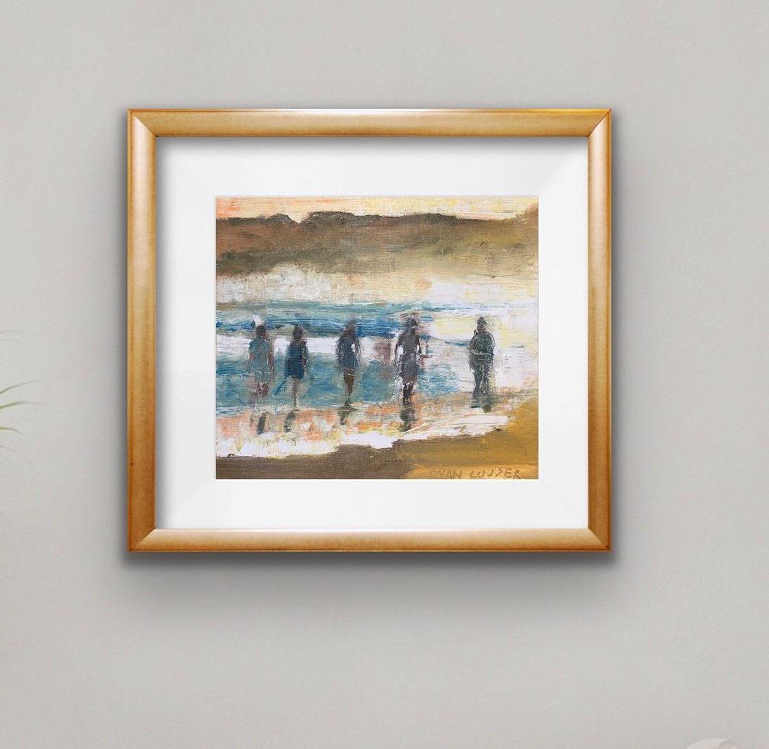 Beach Walking With Friends by Ryan Louder