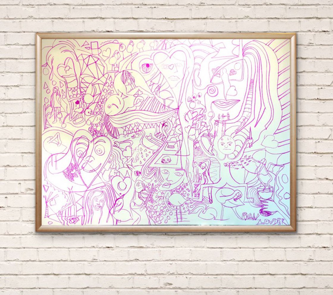 A painting titled 'Doodle by Ryan  Louder' by Ryan Louder