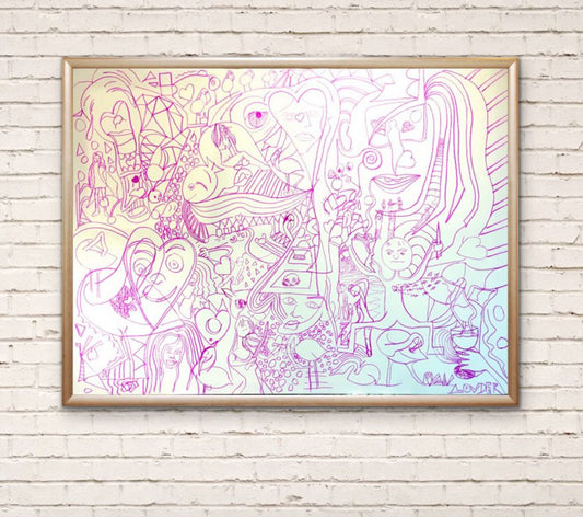 A painting titled 'Doodle by Ryan  Louder' by Ryan Louder