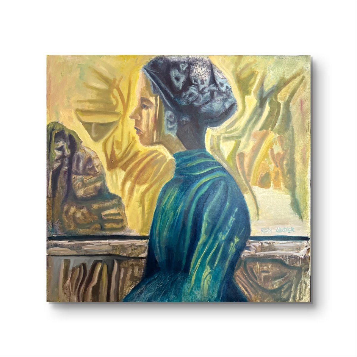 Profile Of A Woman In Yello... - in-context-home