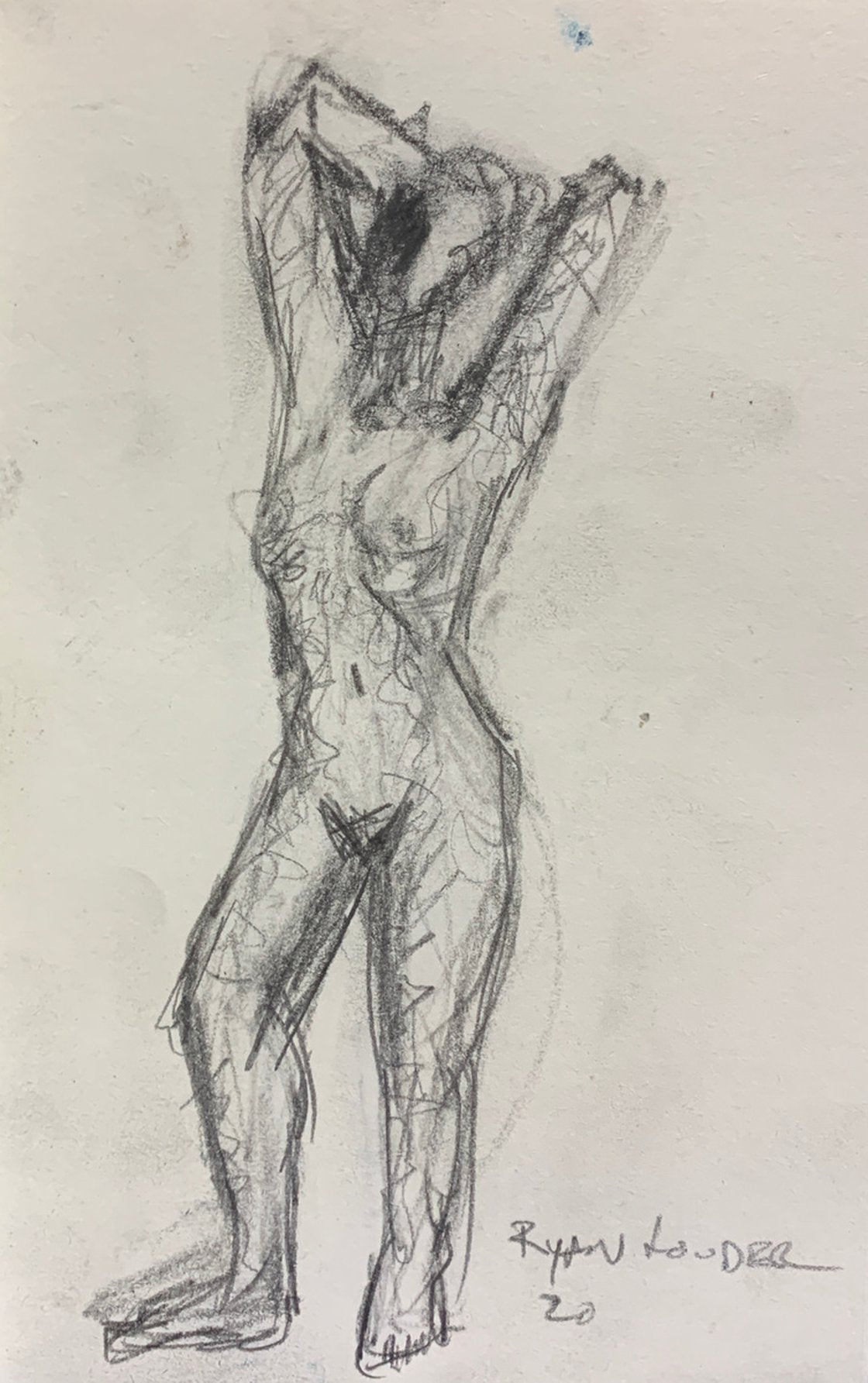A painting titled 'Figure Study Drawing 1 by Ryan  Louder' by Ryan Louder