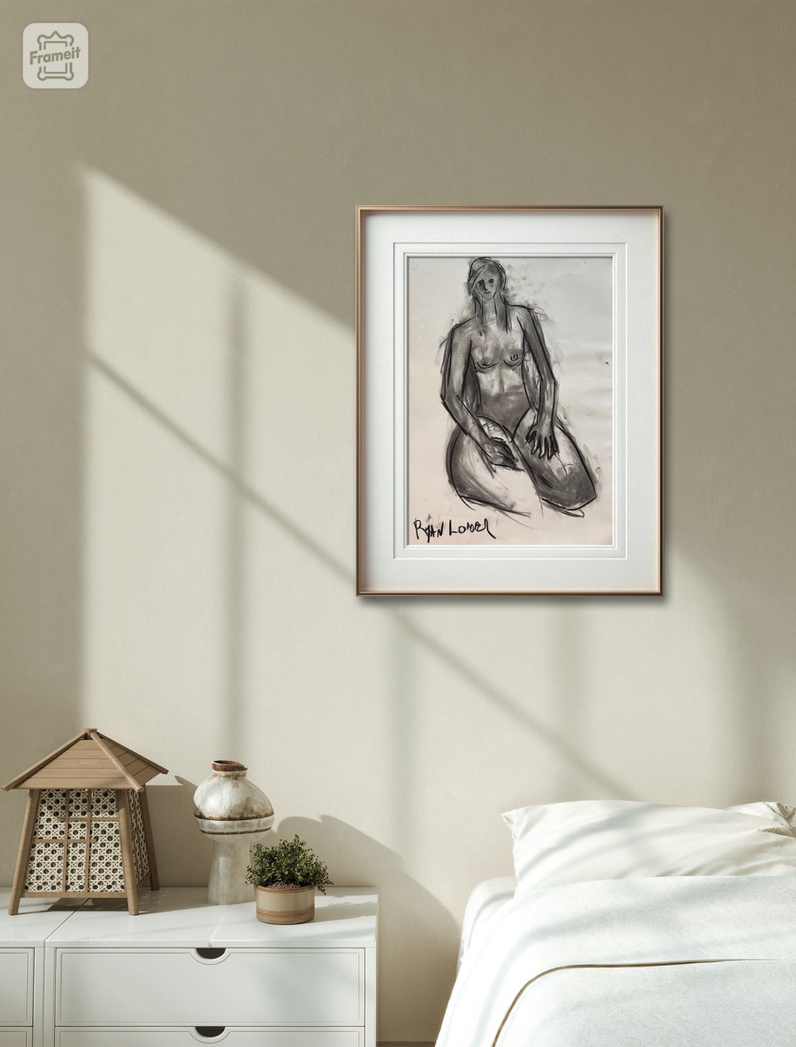 A painting titled 'Nude Study of Zomer 1 by Ryan  Louder' by Ryan Louder