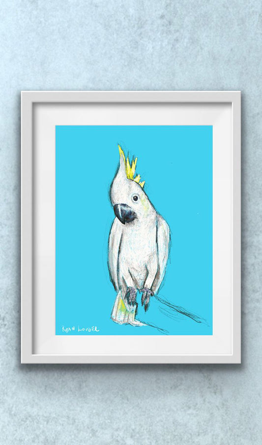 A painting titled 'Birds Cockatoo For You by Ryan  Louder' by Ryan Louder