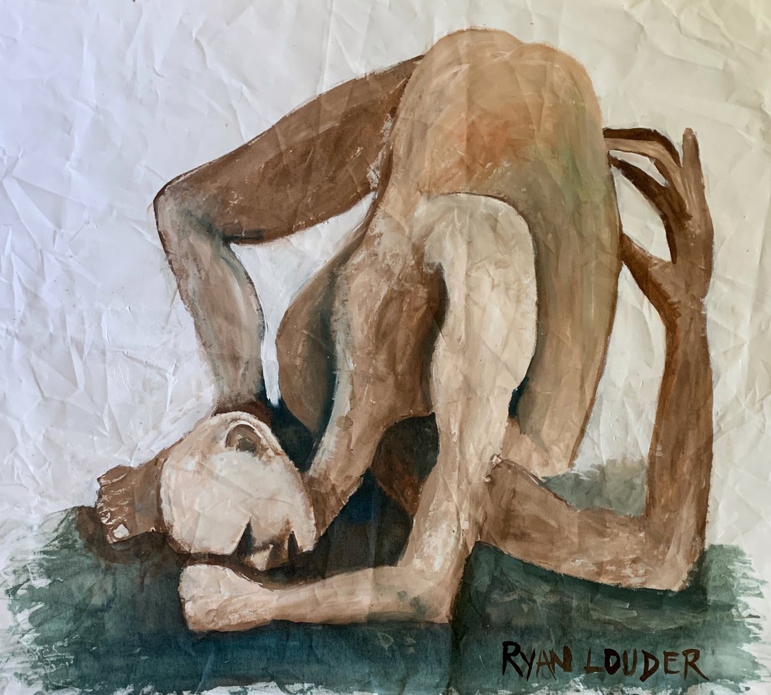 A painting titled 'The Despair Of Silent Conversation by Ryan  Louder' by Ryan Louder