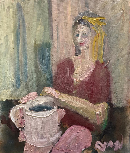 A painting titled 'Coffee In The Morning by Ryan  Louder' by Ryan Louder