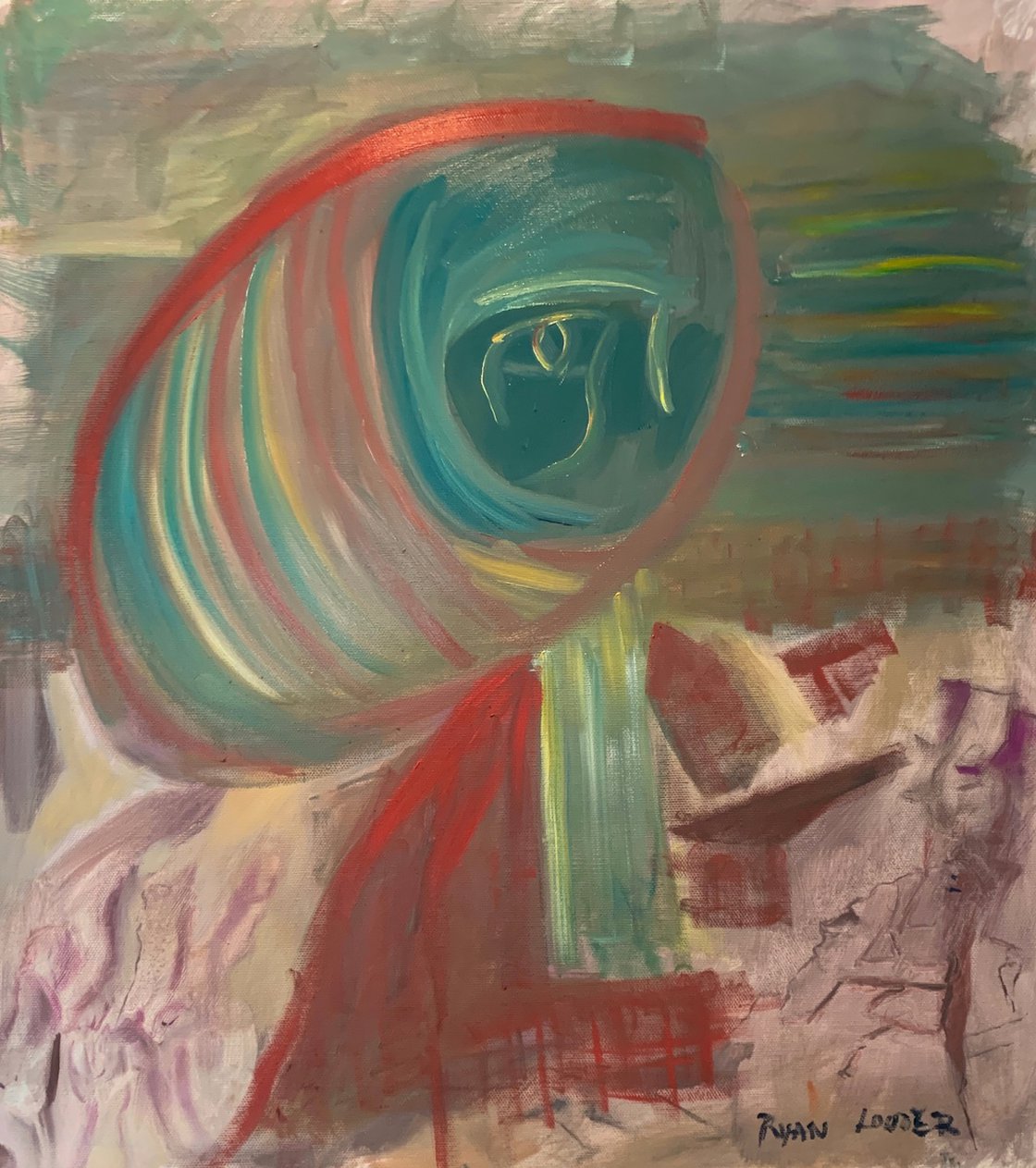 A painting titled 'By the Sea by Ryan  Louder' by Ryan Louder