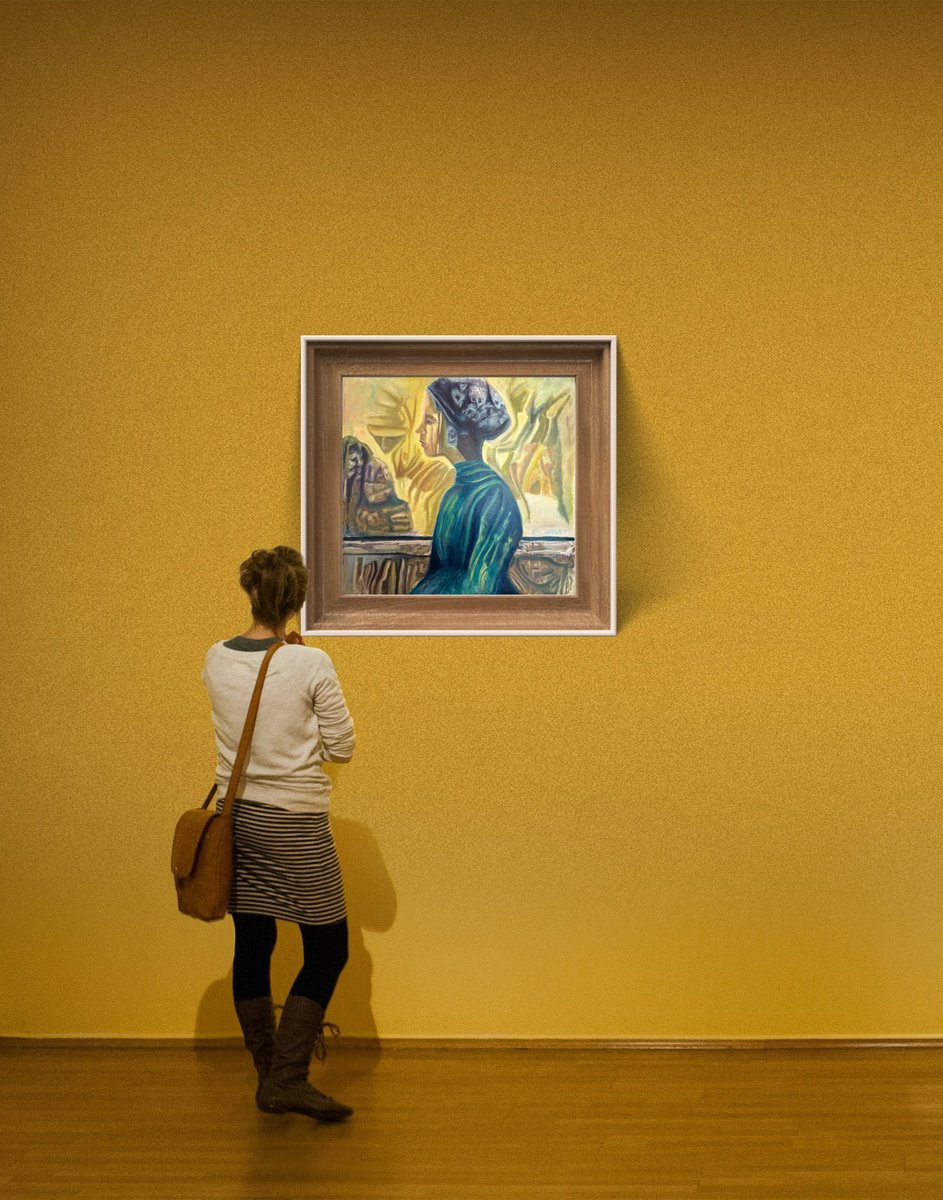 Profile Of A Woman In Yello... - in-context-home